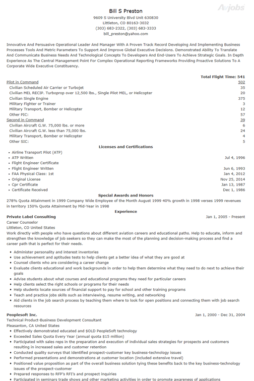 Resume (Summary View)